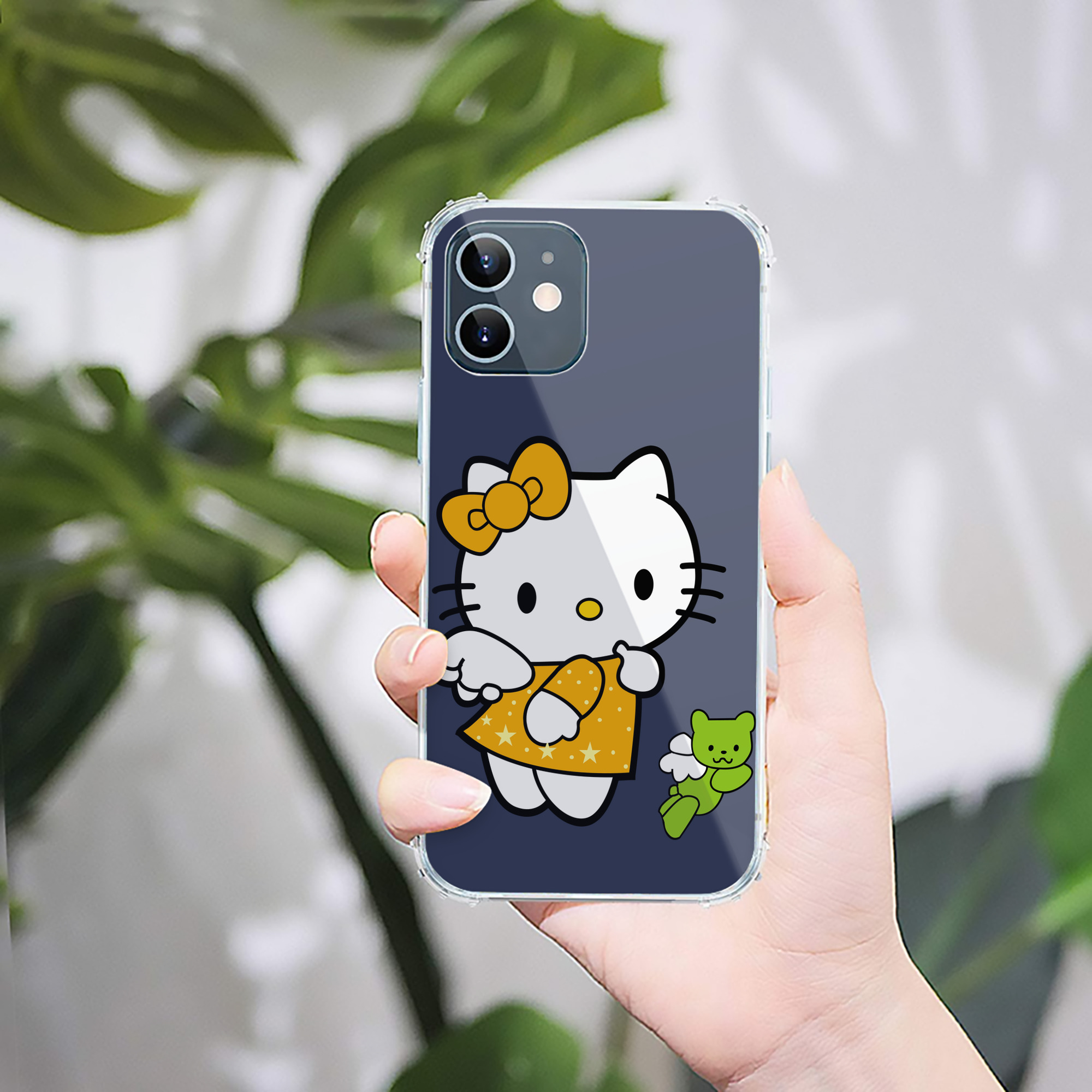 （画像用） Hello Kitty ハローキティ 【iPhone 12シリーズ対応】透明スマホケース（クリアソフトケース）